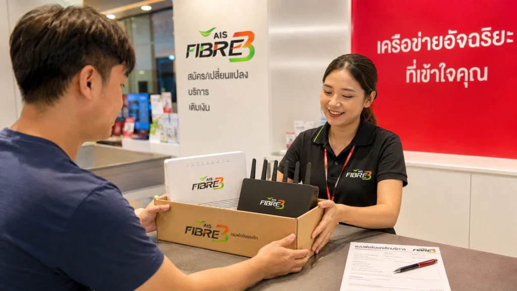 การคืนอุปกรณ์ AIS Fibre หลังยกเลิกบริการ