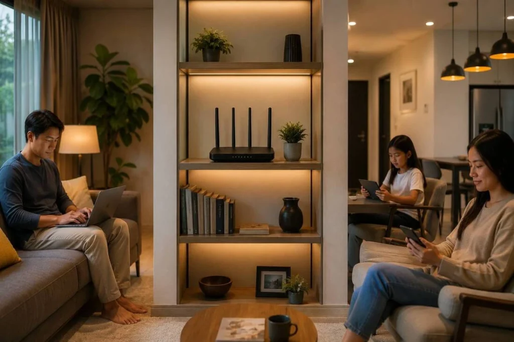 ตัวอย่างการวาง Router AIS Fibre ในตำแหน่งที่เหมาะสม