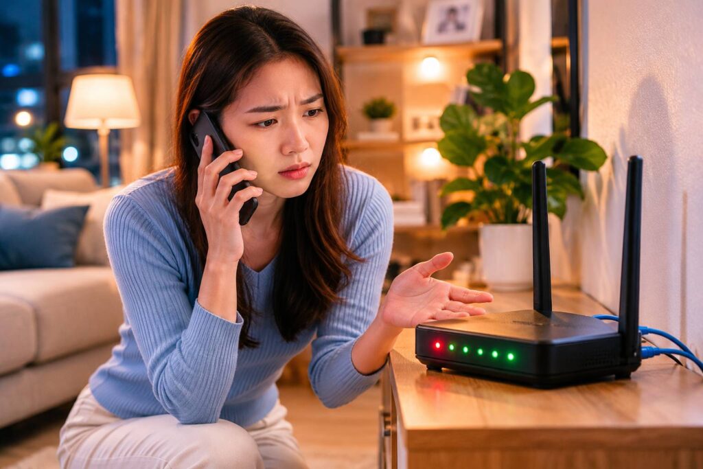 แจ้งซ่อม AIS Fibre ได้กี่ช่องทาง ใช้เวลารอช่างกี่ชั่วโมง? ลูกค้ากำลังแจ้งซ่อม AIS Fibre ผ่านช่องทางออนไลน์ภายในบ้าน